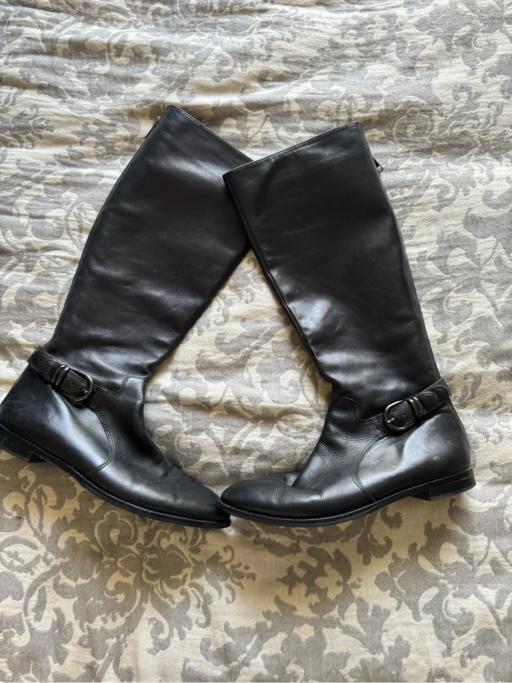 Via Spiga Black Women's Leather Knee-High Boots